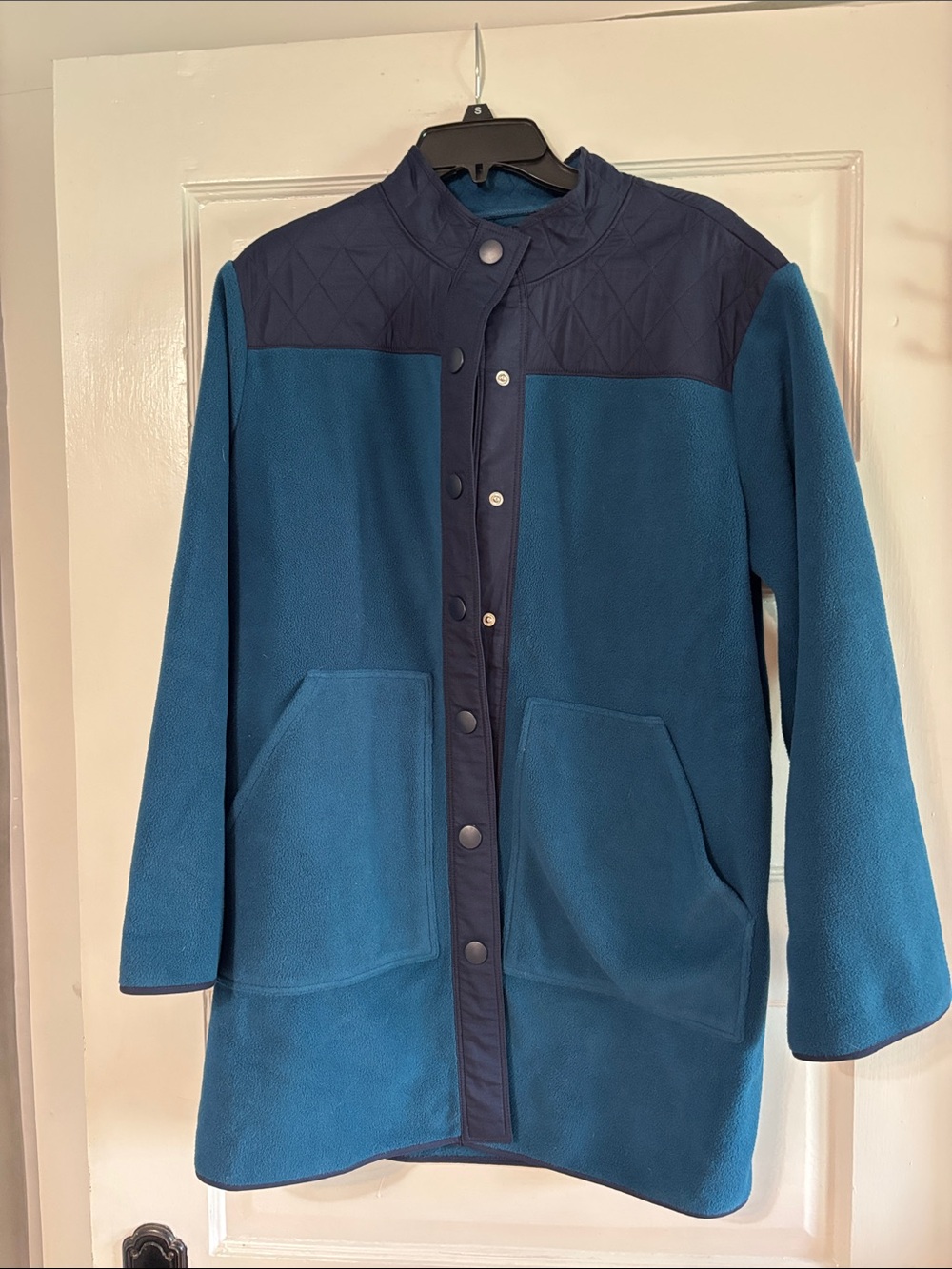 Draper James Teal Jacket with Navy Yoke